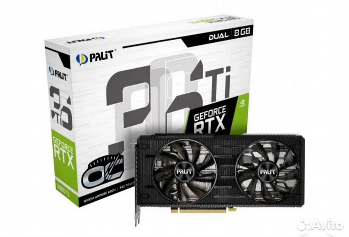 Видеокарта Palit GeForce RTX 3060 Ti Dual OC 8 гб