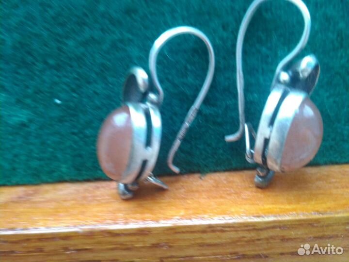 Серьги серебро СССР 875 проба