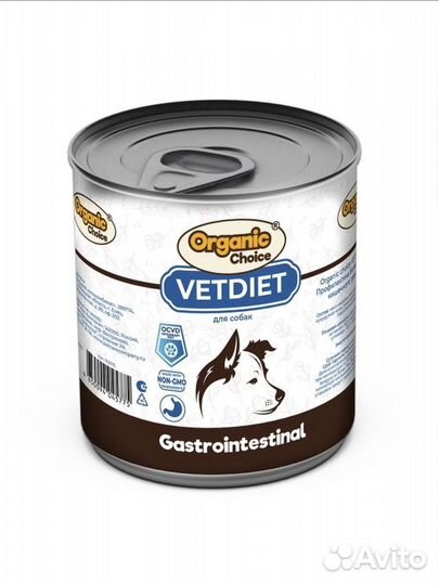 Корм для собак Organic Choice Vetdiet 12шт х 340гр