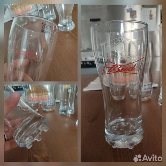 Бокалы пивные Budweiser, Stella Artois, Asahi