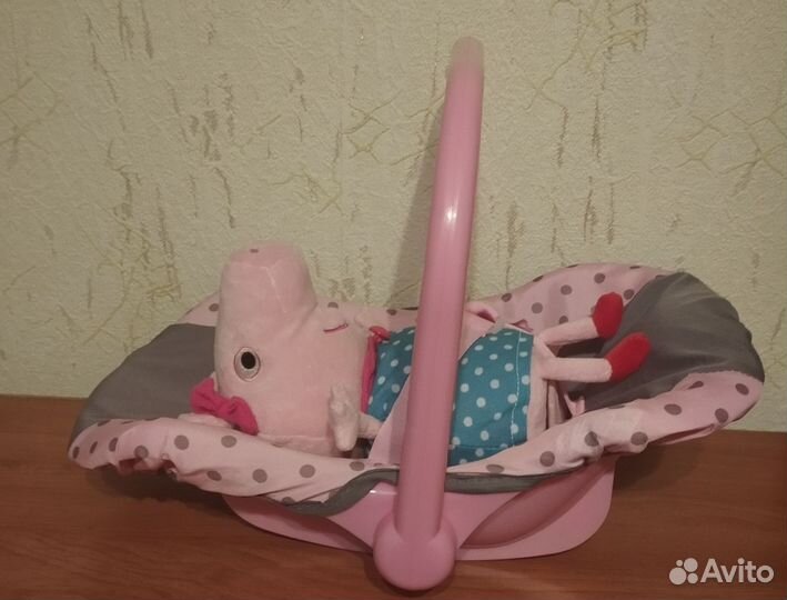 Игрушка музыкальная свинка пеппа с переноской