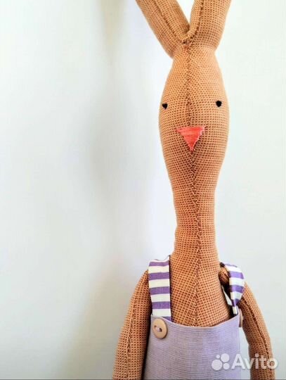 Зайка в сарафане интерьерная кукла тильда