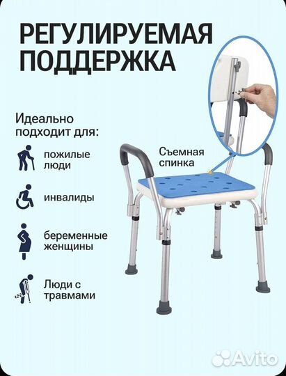 Стул для душа и купания medocare. Новый