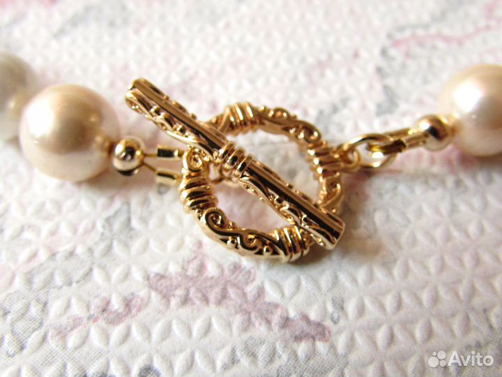 Чокер из жемчуга Майорка «Какао со сливками»