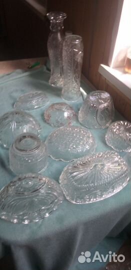 Хрустальные вазы лотом и золотые стаканы СССР