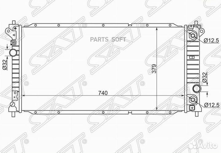 Радиатор охлаждения ссангйонг Актион 10