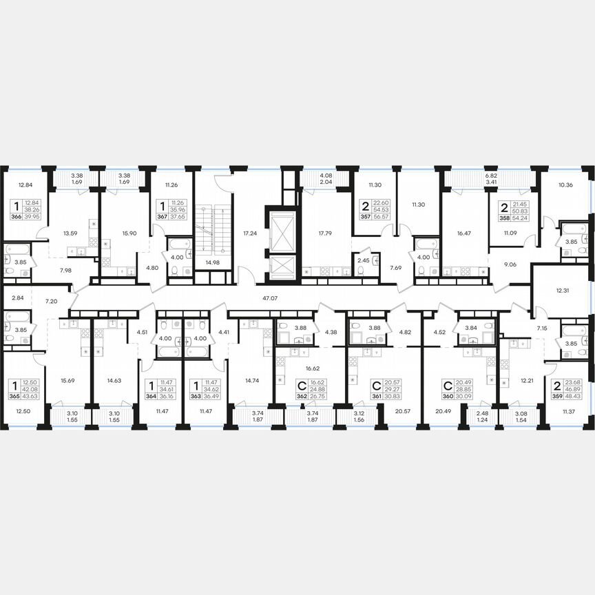 Квартира-студия, 30,1 м², 4/15 эт.