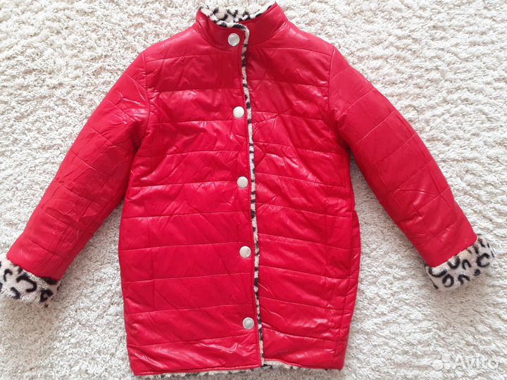 Куртка двухсторонняя для девочки демисезонная