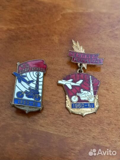 Значки спартакиада 60-61 г, оригинал