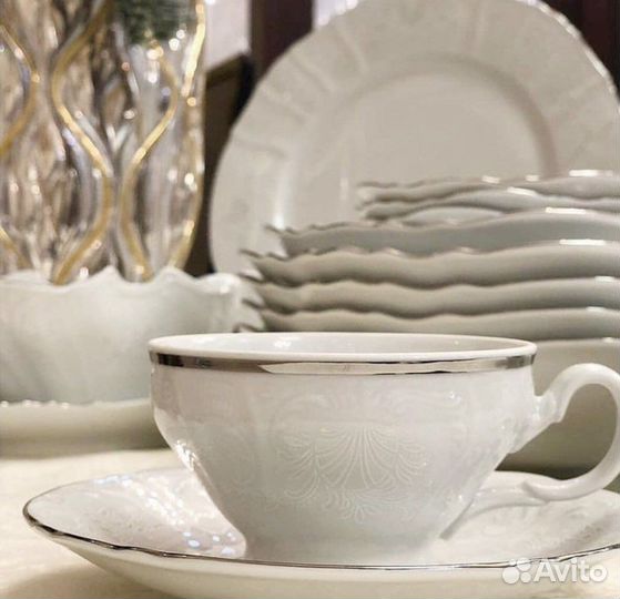 Чашка с блюдцем классика 