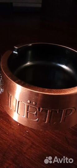 Пепельница Петр 1, медная пепельница