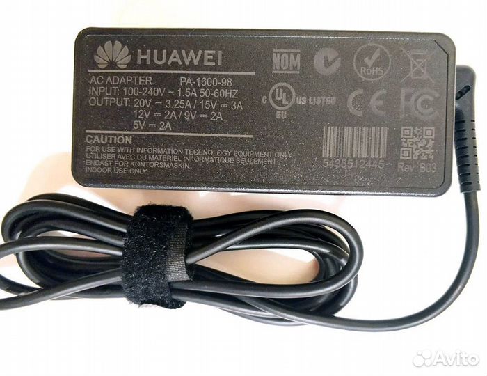 Блок питания ноутбука Huawei MateBook Type-C 65W