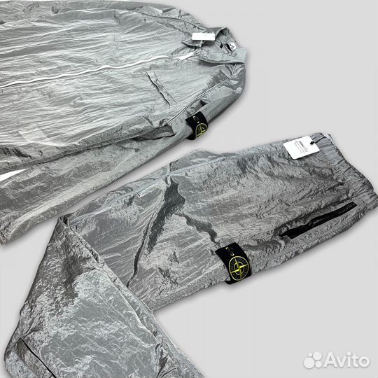 Костюм Stone island Nylon Metal серебро (M-XXL)