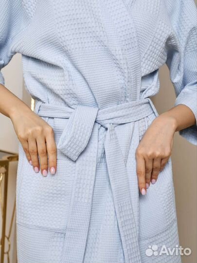 Халат женский вафельный