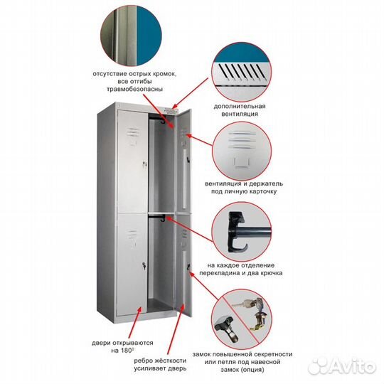 Металлические шкафы двухдверные