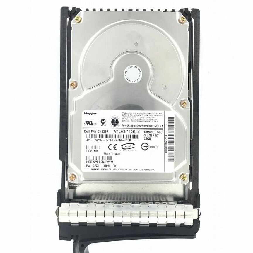 [Y3397] Жесткий Диск Dell 36gb U320scsi 3.5" Hdd Y3397