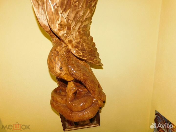 Орел дерево резьба выс. 73см. ручная работа