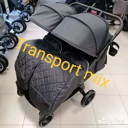 Коляска прогулочная для двойни и близнецов LuxMom