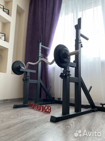 Стойка для штанги со штангой