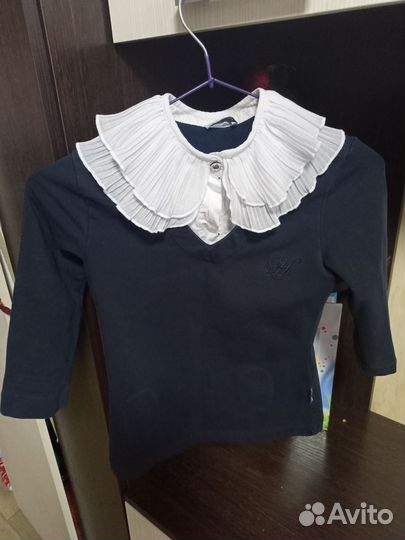 Блузка школьная синяя