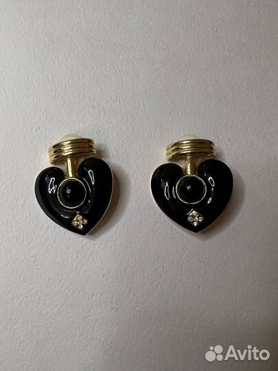Клипсы Черное сердце