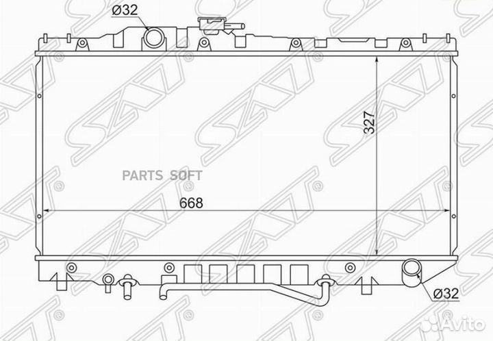 Радиатор охлаждения Тойота Корона ST17# 3/4S 88-91