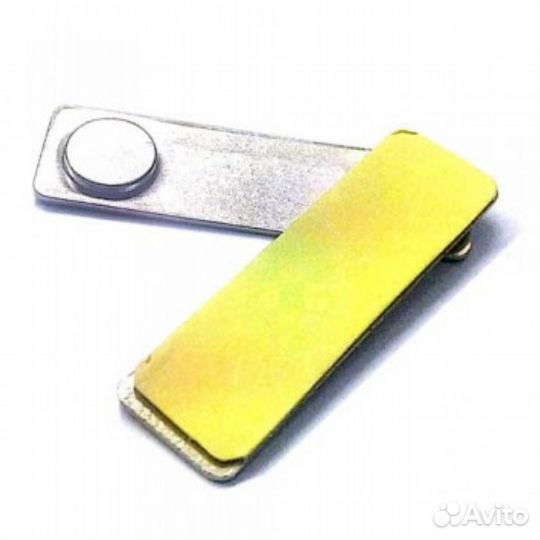 Магнитное крепление для бейджей 45х13 мм из металл