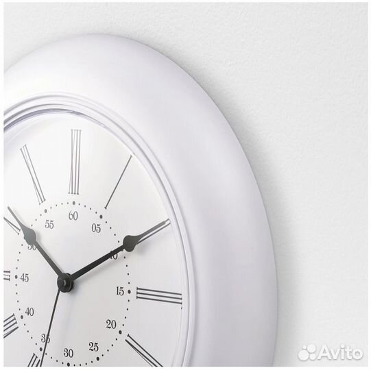 Настенные часы IKEA Скайрон белые 30см