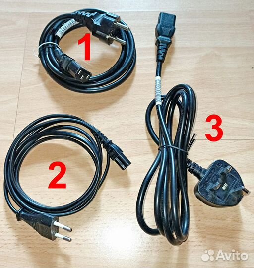 Кабель питания сетевой 220 Вольт черный