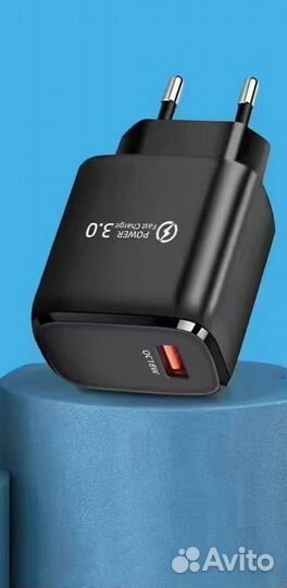 Быстрое сетевое зарядное устройство PD+QC3.0(черн)