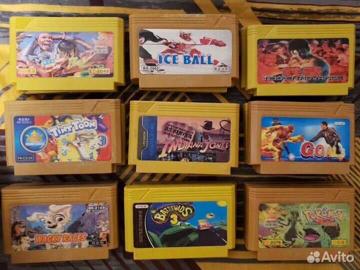 Dendy, famicom - картриджи, кассеты