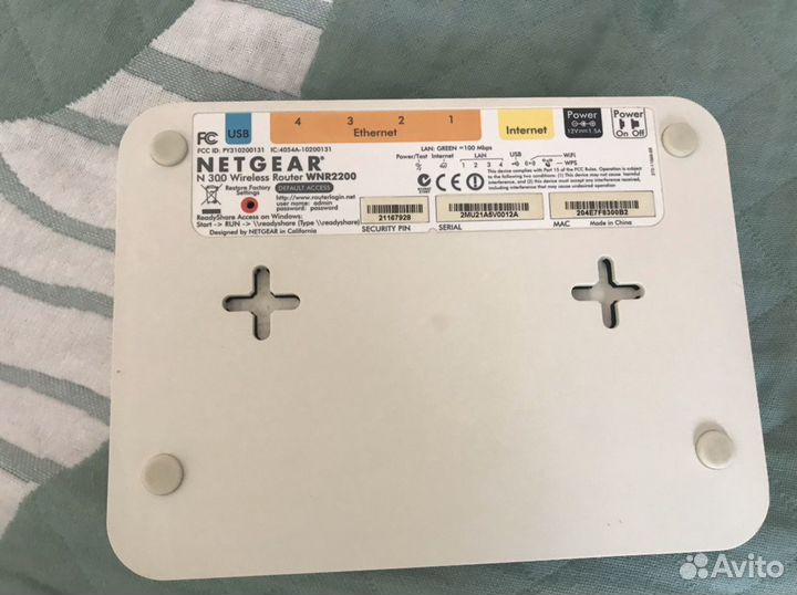 Wi-fi роутер маршрутизатор netgear wnr2200