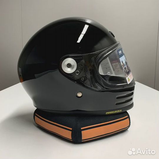Мотошлем интеграл ретро shoei glamster чёрный