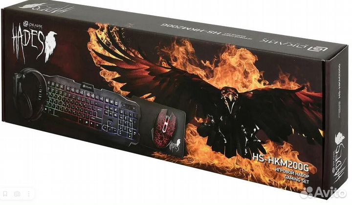 Комплект клавиатура+мышь+гарнитура+коврик oklick