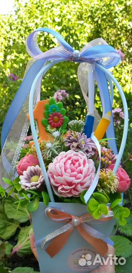 Букет из мыльных цветов