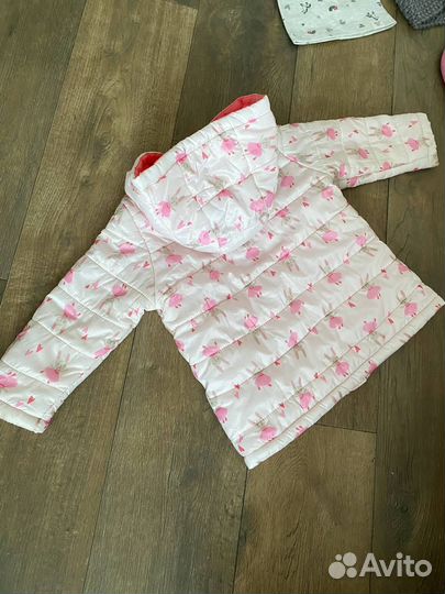 Куртка на флисе 86 + шапки и перчатки