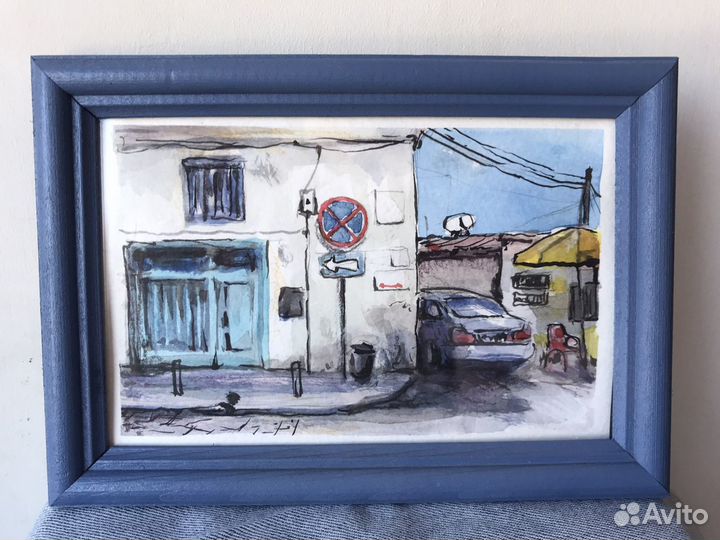 Картины акварель в рамах