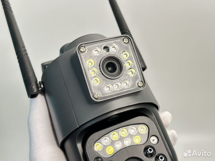 Wi-Fi Камера видеонаблюдения с двумя объективами