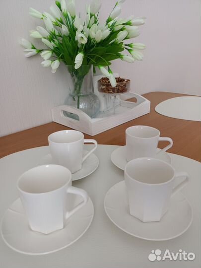 Чашка с блюдцем фарфор