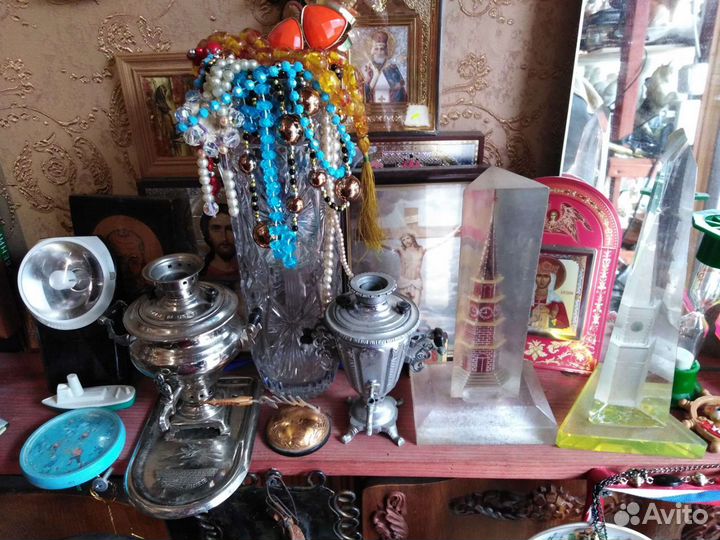 Самовар, декоративный с подносом