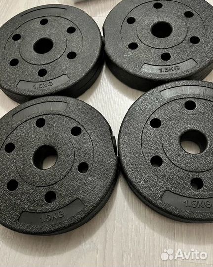 Гантели разборные + штанга новые