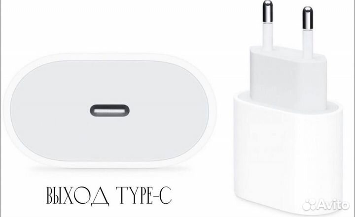 Зарядка на iPhone быстрая USB-C 20w (блок+кабель)