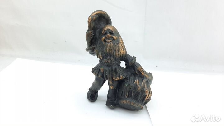 Статуэтка Гном металл подсвечник солонка СССР