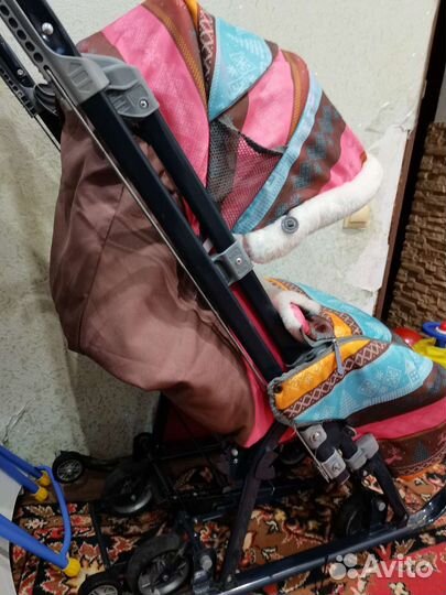 Детские санки коляска с колесами