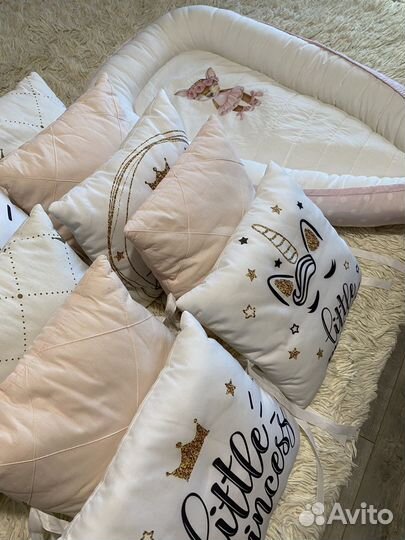 Кокон-гнездышко и бортики в кроватку