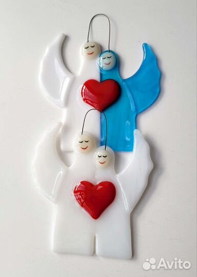 Подвеска. Ангелы. Фьюзинг. Сувенир