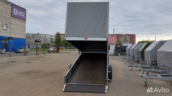 Легковой прицеп 3.5х1.5 с подъёмным тентом