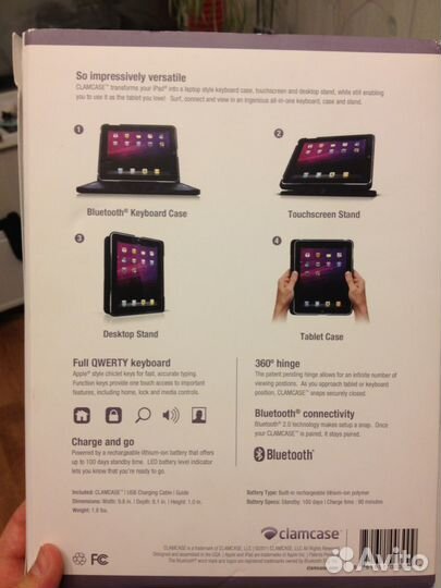 Bluetooth клавиатура для iPad Clamcase