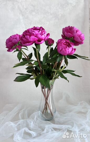 Искусственные пионы ручной работы
