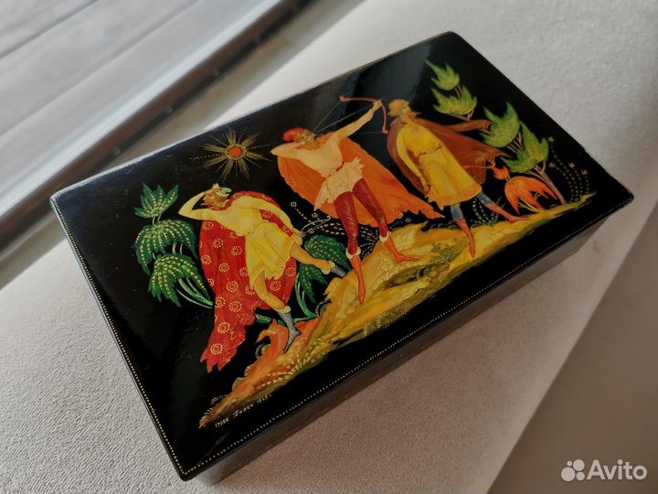 Шкатулка СССР Палех 1968 г. Царевна-лягушка